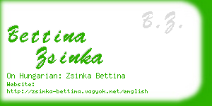 bettina zsinka business card